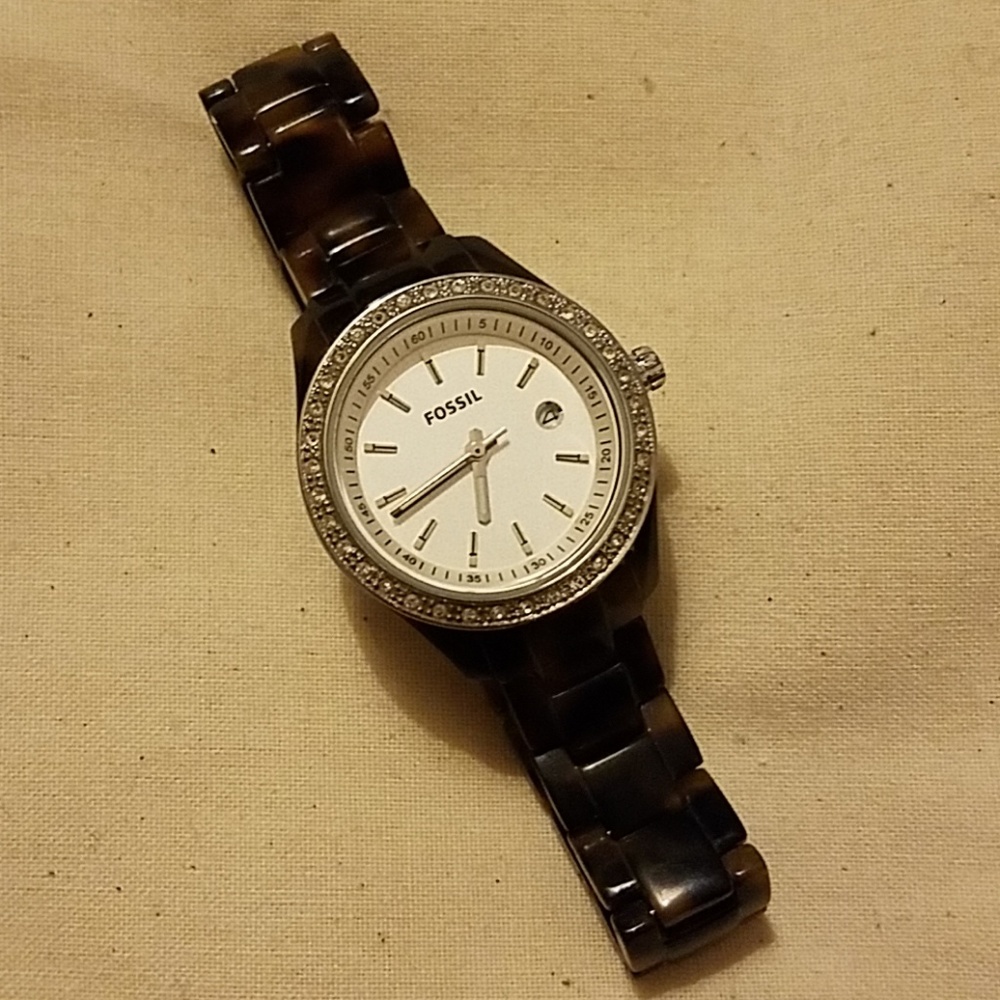 Tortoise Link Fossil Watch